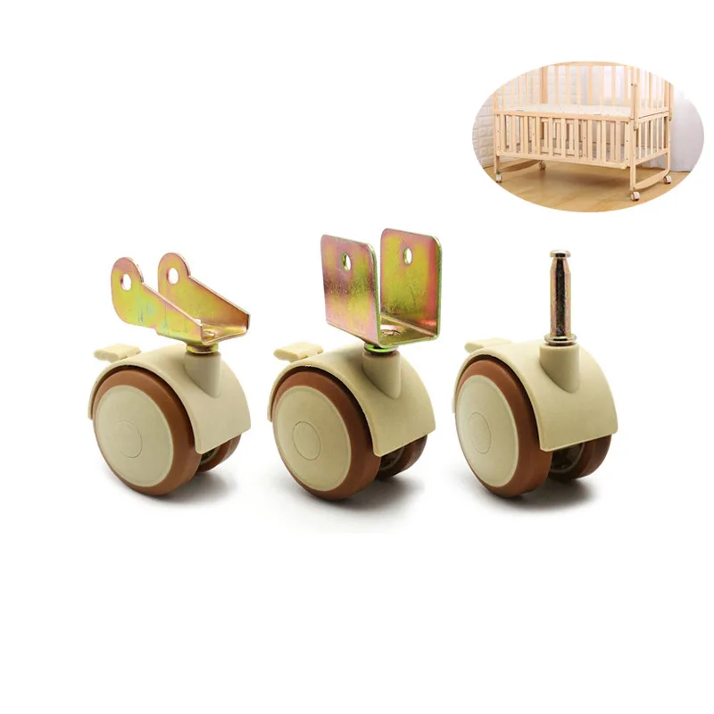4 個 2 インチ家具ベビーベッドスイベルキャスターキャビネ - Baby Nursery Trolley のレビューと価格