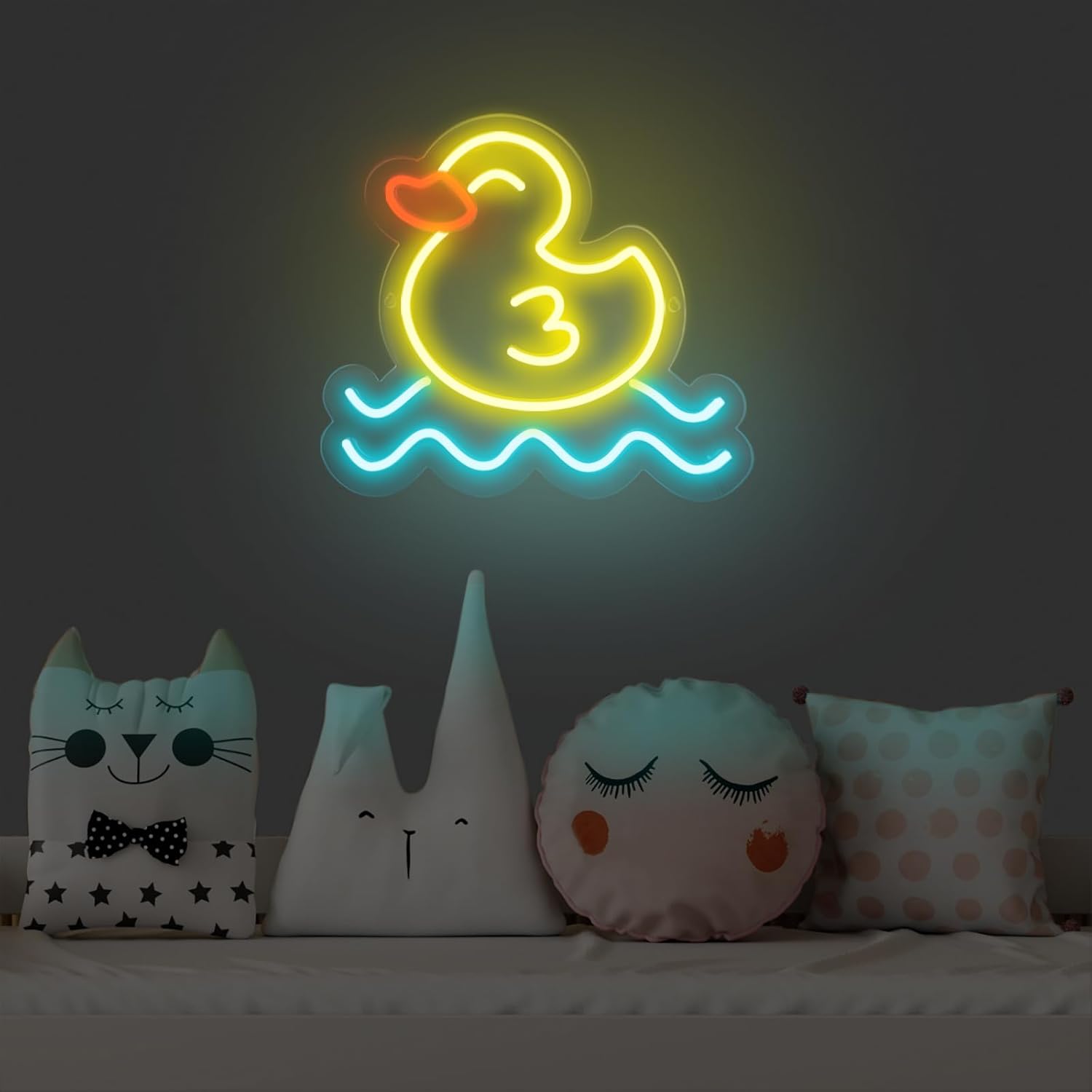 アヒルのネオンサイン、LEDウォールアート、USB電源、アク - Baby Nursery Wall Lights のレビューと価格